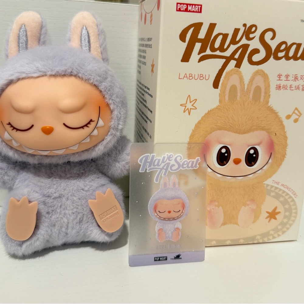 Pop Mart Labubu Gray Plush Figure